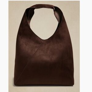 Chocolate brown suede tote NWT